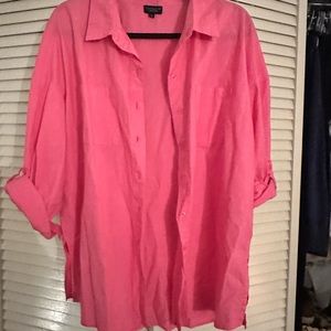 Nwt asos women’s pink shirt size 12 match shorts in closet